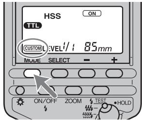 SONY HVL-F56AM - Press the mode button. - 1