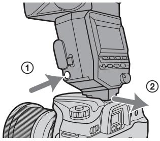 SONY HVL-F56AM - Removing the flash from the camera - 1