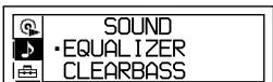 SOUND • EQUALIZER CLEARBASS