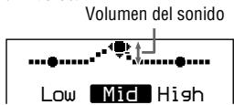 Volumen del sonido Low Mid High