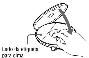 Lado da etiqueta para cima