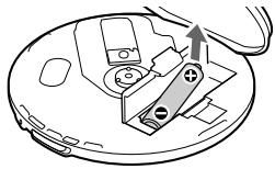 SONY ATRAC3 - Para remover a pilha seca - 1