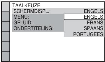 SONY DAV-DZ330 - Druk op ↑/↓ om een taal te selecteren en druk op ⊕. - 1