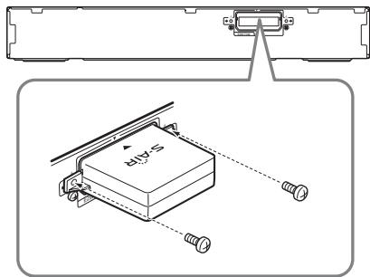 SONY DAV-DZ330 - Utilizzare le stesse viti per fissare il trasmettitore wireless. - 1