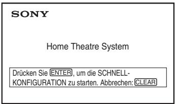 SONY DAV-DZ330 - Vornehmen der Schnellkonfiguration - 2