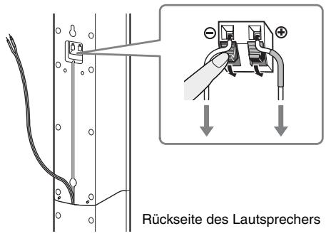SONY DAV-DZ330 - Trennen Sie die Lautsprecherkabel vom Lautsprecher. - 1