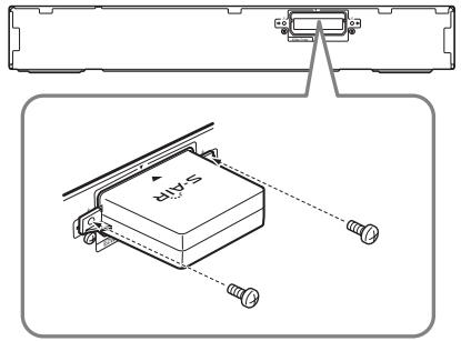 SONY DAV-DZ330 - Zorg ervoor dat u dezelfde schroeven gebruikt om de draadloze zender te bevestigen. - 1