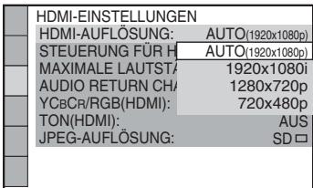 SONY DAV-DZ330 - So wählen Sie die Art des von der Buchse HDMI OUT ausgegebenen Videosignals - 6