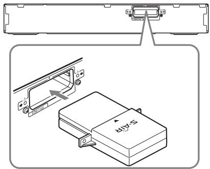 SONY DAV-DZ330 - Inserire il trasmettitore wireless. - 1