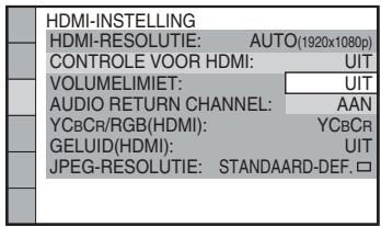 SONY DAV-DZ330 - Druk op ↑/↓ om de instelling Controle voor HDMI te selecteren en druk vervolgens op ⊕. - 1