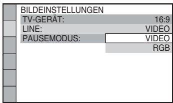 SONY DAV-DZ330 - Wählen Sie mit ↑/↓ das Ausgabeformat für Videosignale aus und drücken Sie dann ⊕. - 1