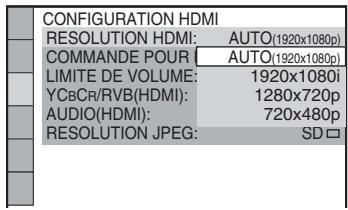 SONY DAV-TZ630 - Pour sélectionner le type de sortie des signaux vidéo provenant de la prise HDMI OUT - 6