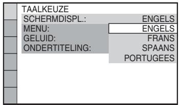 SONY DAV-TZ630 - Druk op ↑/↓ om een taal te selecteren en druk op ⊕. - 1