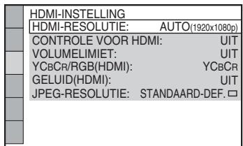 SONY DAV-TZ630 - Druk op ↑/↓ om [HDMI-RESOLUTIE] te selecteren en druk vervolgens op ⭕. - 1