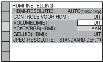 SONY DAV-TZ630 - Druk op ↑/↓ om de instelling Controle voor HDMI te selecteren en druk vervolgens op ⊕. - 1