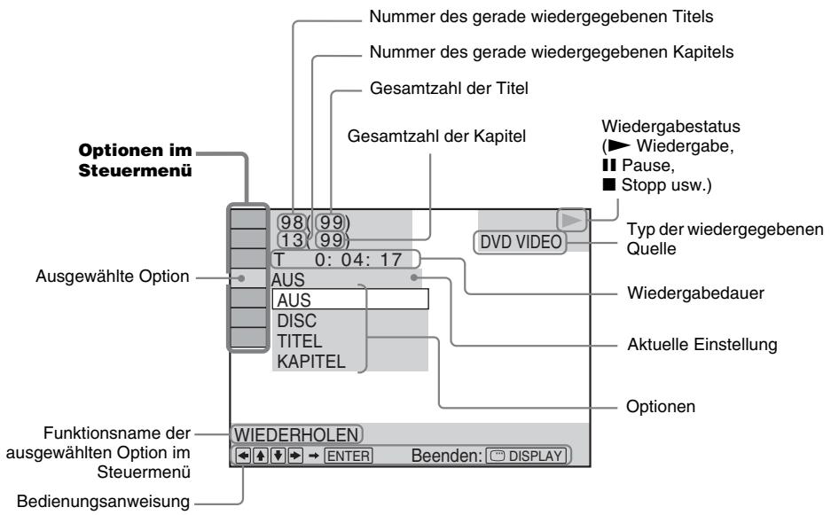 SONY DAV-TZ630 - Steuermenü - 1