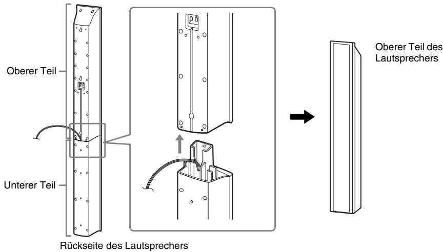 SONY DAV-TZ630 - Heben Sie den oberen Teil des Lautsprechers an. - 1