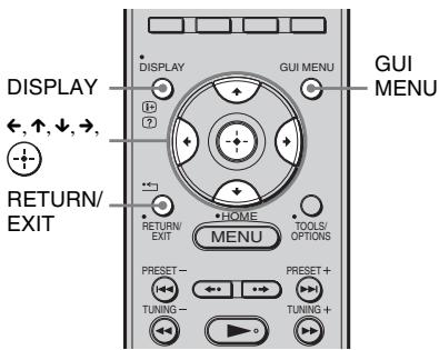SONY HT-CT500 - Funcionamiento a través de la pantalla de la GUI - 1