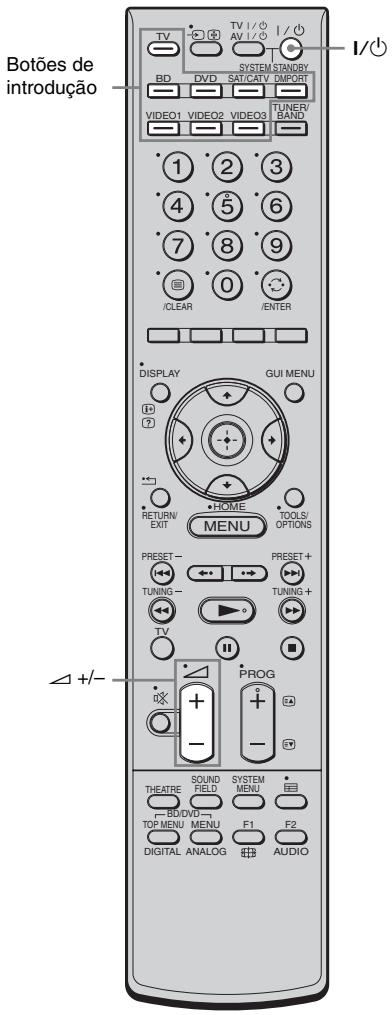 Botões de introdução TV DVD VIDEO1 VIDEO2 VIDEO3 SYSTEM STANDRY SAT/CATV IMPORT TUNER/ BAND /CLEAR /ENTER DISPLAY GUI MENU RETURN/ EXIT HOME MENU TOOLS/ OPTIONS PRESET- TUNING- TV PROG +/-- THEATRE SOUND FIELD - BD/DVD - TOP MENU F1 F2 DIGITAL ANALOG AUDIO