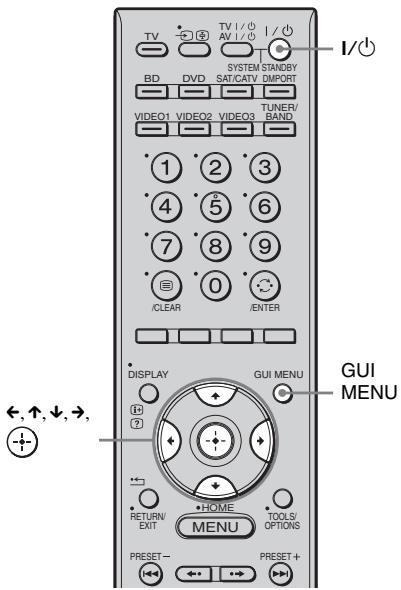 SONY HT-CT500 - Visualización del menú de la GUI en la pantalla del televisor - 1