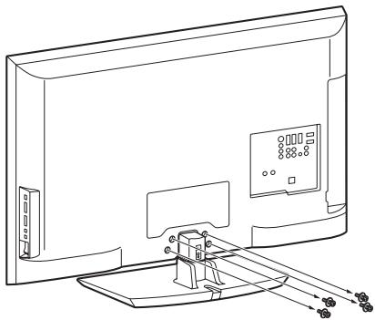 SONY HT-CT500 - Extraiga los tornillos del televisor. - 1