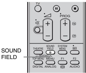 SONY HT-CT500 - Para seleccionar un campo acústico desde el mando a distancia - 1