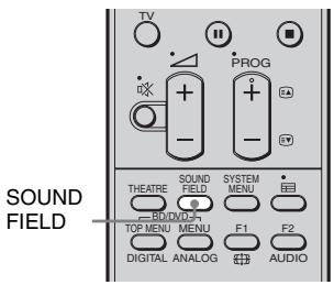 TV PROG + - EA TV SOUND FIELD THEATRE SOUND FIELD SYSTEM MENU - BDDVD-5 TOP MENU MENU F1 F2 DIGITAL ANALOG AUDIO