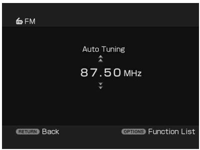 SONY HT-CT500 - Appuyez sur ↑/↓ pour sélectionner [Auto Tuning], puis appuyez sur ⏻. - 1