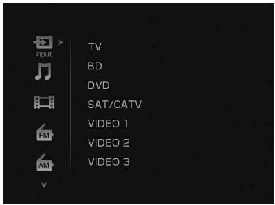 TV BD DVD SAT/CATV VIDEO 1 VIDEO 2 VIDEO 3