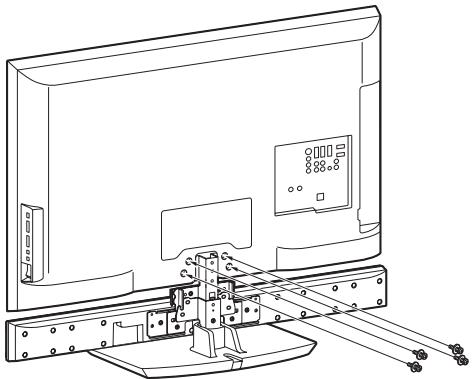 SONY HT-CT500 - Fije el televisor con los tornillos que ha retirado en el paso 1. - 1