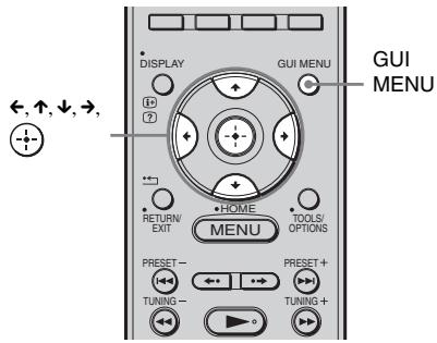 DISPLAY GUI MENU ID ⑦ RETURN EXIT HOME TOOLS/ OPTIONS MENU PRESET - TUNING - PRESET + TUNING + GUI MENU