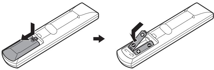 SONY HT-CT500 - Insertion des piles dans la télécommande - 1