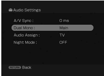 SONY HT-CT500 - Pulse⊕ para confirmar el elemento de menú. - 1