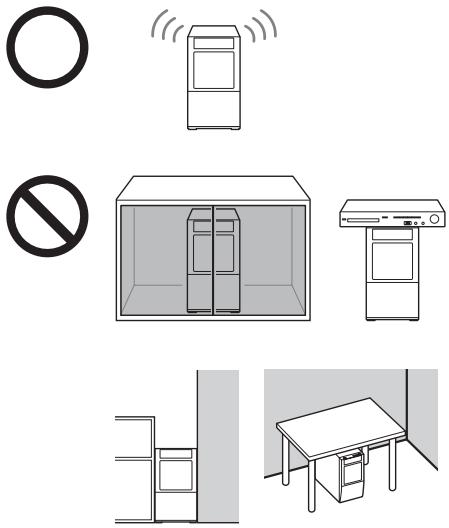 SONY HT-CT500 - Laissez autant d'espace que possible autour des produits S-AIR. - 1