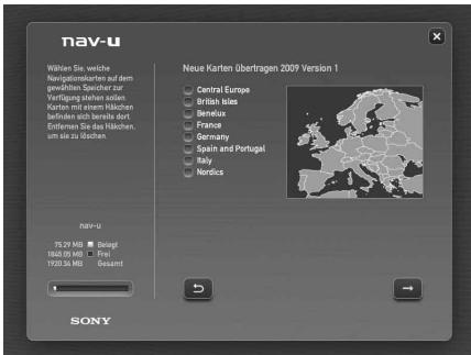 nav-u Wählen Sie, welche navigatorkanen auf dem gewichtige Speichbar zur Verfügung stehen sollen. Karten mit einem Händlichen gegeben so bei bereits dort. Entlemen Sie des Händiken, um sie zu darüber. Neue Karlen übertragen 2009 Version 1 Central Europe British Isles Benelux France Germany Spain and Portugal Italy Nordica nav-u 75.29 MB Beinigt 1960.00 MB Frist 1920.00 MB Gesamt SONY