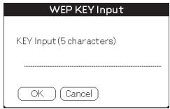 SONY CLIE PEGA-WL110 - Saisissez une touche WEP. - 1
