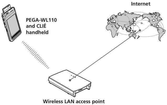 PEGA-WL110 and CLIÉ handheld Internet Wireless LAN access point