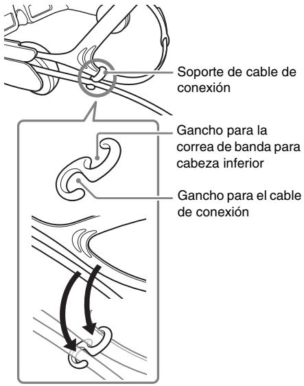 Soporte de cable de conexión Gancho para la correa de banda para cabeza inferior Gancho para el cable de conexión
