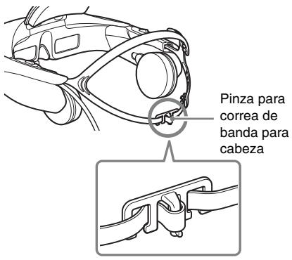 Pinza para correa de banda para cabeza