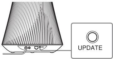 SONY SA-NS510 - Mantenga pulsado el botón UPDATE situado en la parte posterior de la unidad hasta que se apague el indicador. - 1