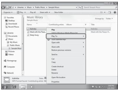 SONY SA-NS510 - Cómo escuchar contenidos de audio almacenados en un ordenador con Windows 7 - 1