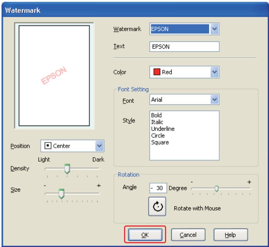 EPSON B-300 - Création d'un filigrane personnalisé - 2