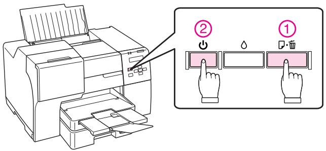 EPSON B-300 - Utilisation des touches de l'imprimante (B-300) - 1