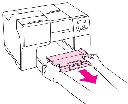 EPSON B-300 - Configuration du bac de guidage en sortie pour le papier Epson Professional Flyer - 1