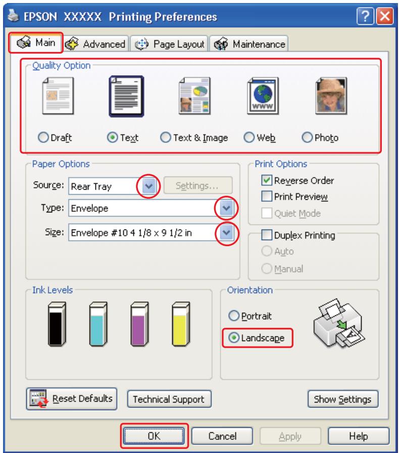 EPSON B-300 - Paramètres de l'imprimante sous Windows - 1