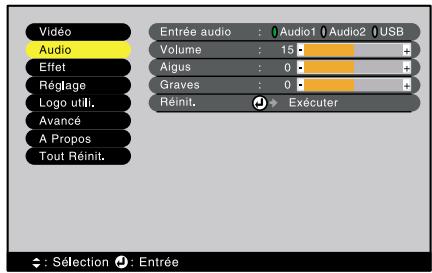 EPSON EMP-800 - Menu audio - 1