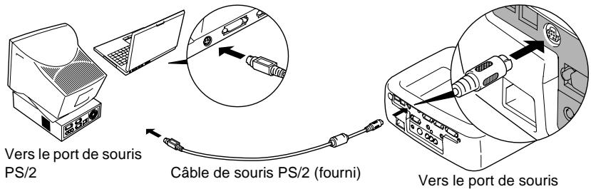 EPSON EMP-800 - Exemple de connexion d'une souris ps/2 - 1