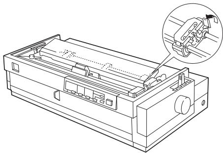 EPSON LQ-2070 - Chargement du papier avec le tracteur poussant arrêté - 2