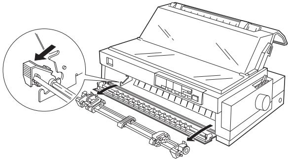 EPSON LQ-2070 - Retrait du tracteur de la position tracteur poussant avant - 2