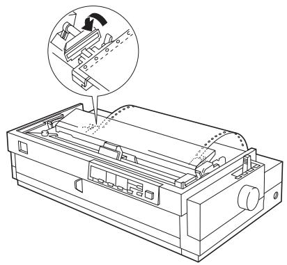 EPSON LQ-2070 - Chargement du papier avec le tracteur poussant arrêté - 4